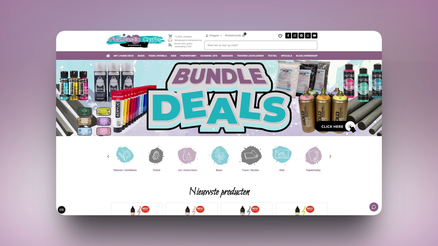 Webshop Foamtastic Crafts