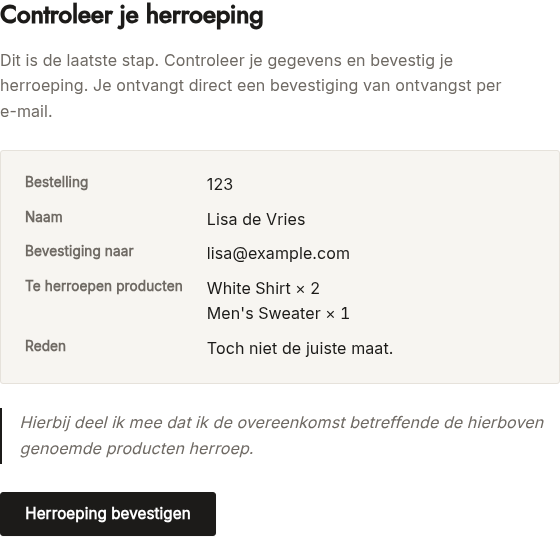 Controleren en bevestigen