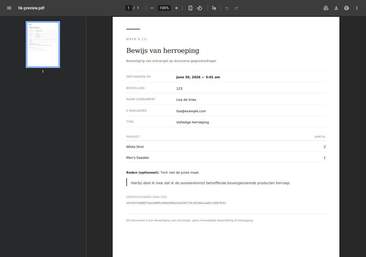 Het PDF-bewijs